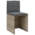 vidaXL Ensemble de bistro 3 Pièces avec coussins beige résine tressée