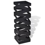 vidaXL Porte-parapluie carré Noir Acier 48 5 cm