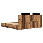 vidaXL Cadre de lit avec tête de lit Bois Ancien 180 x 200 cm