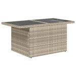 vidaXL Salon de jardin 6 Pièces avec coussins gris clair résine tressée