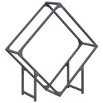 vidaXL Portant de bois chauffage anthracite 80x25x80 cm