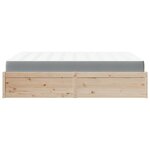 vidaXL Lit avec matelas 140x200 cm bois massif de pin
