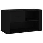 vidaXL Armoire à chaussures Noir 80x35x45 cm Bois d'ingénierie