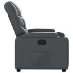 vidaXL Fauteuil inclinable en similicuir gris