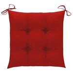 Vidaxl mobilier à dîner d'extérieur pliable avec coussin 3 pièces teck