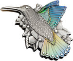 Monnaie en argent 50 vatu g 500 (1/2 kg) millésime 2023 shaped animals hummingbird