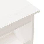 vidaXL Banc d'entrée blanc 160x28x45 cm bois de pin massif