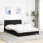 vidaXL Cadre de lit sans matelas noir 140x200 cm tissu