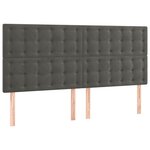 vidaXL Tête de lit à LED Gris foncé 160x5x118/128 cm Velours