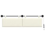vidaXL Tête de lit suspendue Crème Tissu en velours côtelé