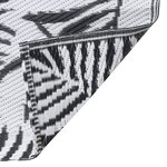 vidaXL Tapis d'extérieur Blanc et noir 190x290 cm PP
