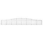 vidaXL Paniers à gabions arqués 3 Pièces 400x50x40/60 cm Fer galvanisé