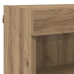 vidaXL Meuble TV avec des lumières à LED 8 Pièces Chêne artisanal Verre