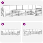 vidaXL Ensemble de canapé d'angle 6 Pièces Naturel et Anthracite