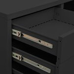 vidaXL Armoire de bureau et jardinière Anthracite 90x40x125 cm Acier