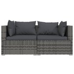 Salon de jardin meuble d'extérieur ensemble de mobilier 3 pièces avec coussins gris résine tressée 02_0015976