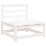 vidaXL Salon de jardin 2 Pièces blanc bois de pin massif