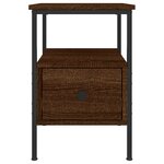 vidaXL Table de chevet chêne marron 34x36x50 cm bois d'ingénierie