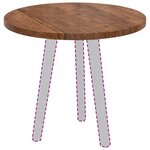 vidaXL Plateau de table Marron Clair Ø 60 x 2 5 cm