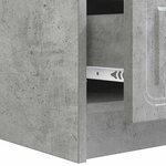vidaXL Meuble TV Gris béton 147 x 34 5 x 27 cm Bois d'ingénierie