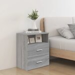 vidaXL Table de chevet Sonoma gris 50x32x60 cm