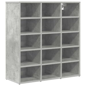 vidaXL Cabinet à chaussures Gris béton 77 5 x 30 x 83 5 cm