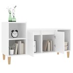 vidaXL Meuble TV Blanc 100x35x55 cm Bois d'ingénierie