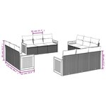 vidaXL Salon de jardin avec coussins 12 Pièces beige résine tressée