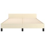 vidaXL Cadre de lit sans matelas crème 140x190 cm similicuir