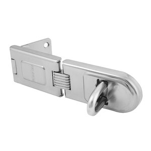 Moraillon Renforcé avec Charnière pour Verrouillage de Porte Extérieure  16 x 4 5 cm