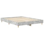 vidaXL Cadre de lit sans matelas gris béton 150x200 cm bois ingénierie