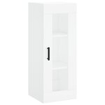 vidaXL Buffet haut Blanc 34 5x34x180 cm Bois d'ingénierie