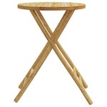 vidaXL Table de jardin pliable Ø55x75 cm bambou