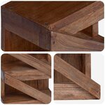 vidaXL Étagère Marron 24 x 14 x 80 cm Bois de Mahogany Massif