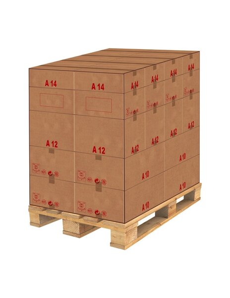 (lot  20 caisses) caisse carton palettisable a - norme ect - longueur de 300 à 600 mm 400 x 300 x 300 mm