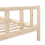 vidaXL Cadre de lit 135x190 cm Double Bois massif