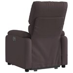 vidaXL Fauteuil inclinable de massage électrique Marron foncé Tissu