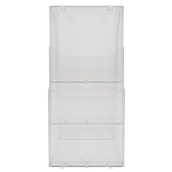 Distributeur De Prospectus Vertical 3 Compartiments A4 - Cristal - X 2 - Exacompta