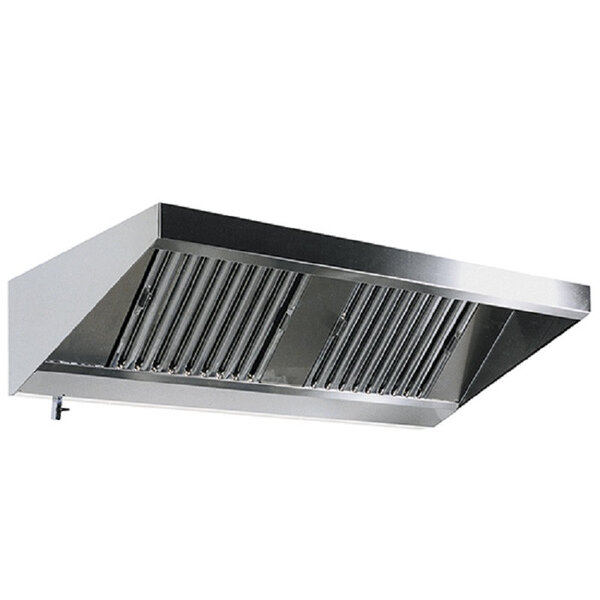 Hotte murale snack avec eclairage - profondeur 1100 - virtus -  - acier inoxydable1000 mm1000 x900x450mm
