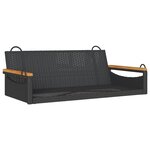 vidaXL Balancelle noir 109x62x40 cm résine tressée