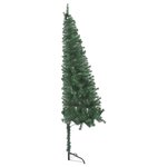 vidaXL Arbre de Noël artificiel d'angle pré-éclairé vert 240 cm PVC