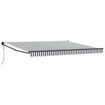 vidaXL Auvent rétractable anthracite et blanc 4x3 m tissu et aluminium
