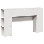 vidaXL Tête de lit avec rangement blanc 150 cm bois massif de pin