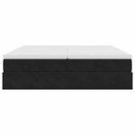 VidaXL Cadre de lit ottoman avec matelas noir 180x200cm velours
