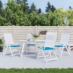 vidaXL Coussins de chaise jardin lot de 4 bleu 40x40x3 cm tissu oxford