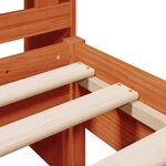 vidaXL Lit bibliothèque sans matelas cire marron 90x200 cm pin massif