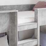 vidaXL Lit Superposé pour Enfants Gris béton 90 x 200 cm
