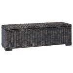 vidaXL Boîte de rangement Noir 110 x 35 x 45 cm