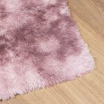 vidaXL Tapis Shaggy à poils longs NAVARRA rose poudré 120x120 cm