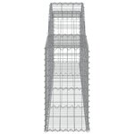 vidaXL Paniers à gabions arqués 6 Pièces 300x30x60/80 cm Fer galvanisé